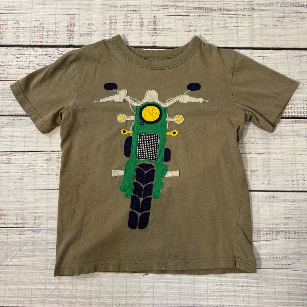 Boden Kids Motorcycle Graphic Tee - Olive 5-6 year old - Picture 8 of 10